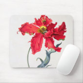 Tulpe: Perroquet Rouge Mousepad (Mit Mouse)