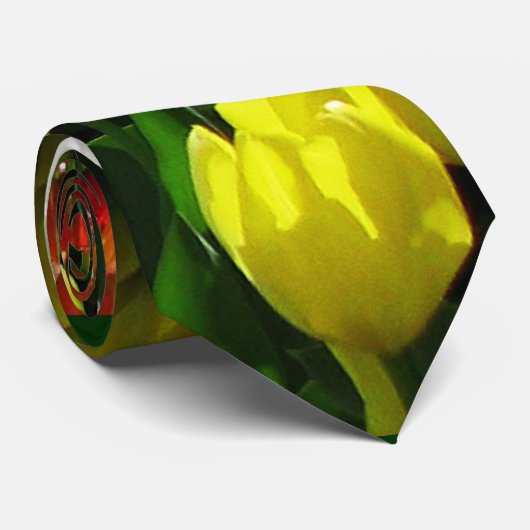 Tulpe-Regenbogen-Welle Krawatte (Gerollt)