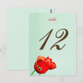Tulpe Rosa Tischnummer (Vorne/Hinten)