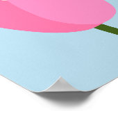 Tulpe Rosa und Blau Poster (Ecke)