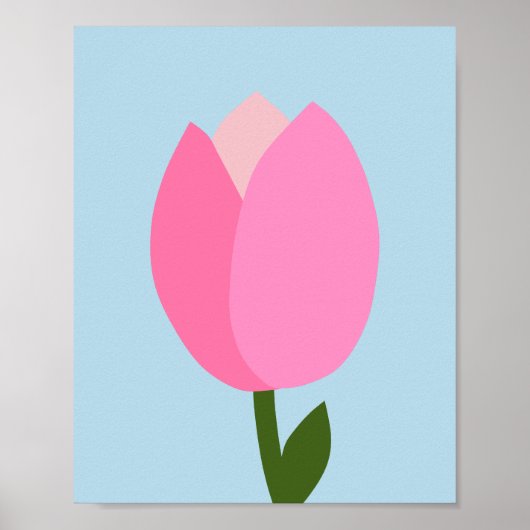 Tulpe Rosa und Blau Poster (Vorne)
