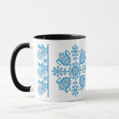 Tulpe-Stern mit der Pfau-Tasse (Blau u. Schwarzes) Tasse (Links)