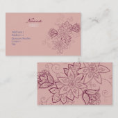 Tulpe-Tätowierungs-Geschäfts-Karten (Rose) Visitenkarte (Vorne/Hinten)