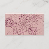 Tulpe-Tätowierungs-Geschäfts-Karten (Rose) Visitenkarte (Rückseite)