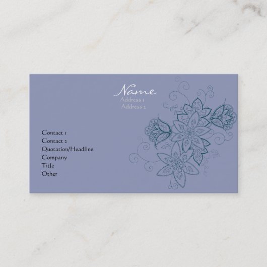 Tulpe-Tätowierungs-Visitenkarten (Dämmerung) Visitenkarte (Vorderseite)