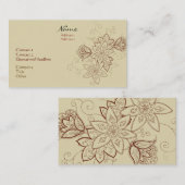 Tulpe-Tätowierungs-Visitenkarten (Sand) Visitenkarte (Vorne/Hinten)