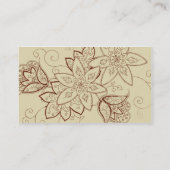 Tulpe-Tätowierungs-Visitenkarten (Sand) Visitenkarte (Rückseite)