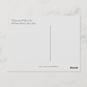 "Tulpe u. Weide" durch William Morris - Postkarte (Rückseite)