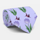 Tulpe und Kolibri Krawatte (Gerollt)
