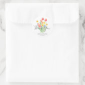 Tulpe und Narzissen Blume Rundaufkleber Runder Aufkleber (Tasche)