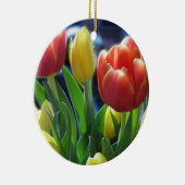 Tulpe-Verzierung Keramikornament (Rechts)