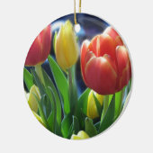 Tulpe-Verzierung Keramikornament (Links)