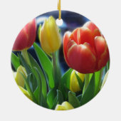 Tulpe-Verzierung Keramikornament (Hinten)