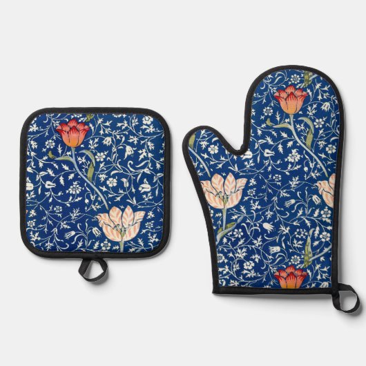 Tulpe, William Morris Ofenhandschuh & Topflappen-Set (Vorderseite)