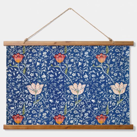 Tulpe, William Morris Wandteppich Mit Holzrahmen (Vorne)