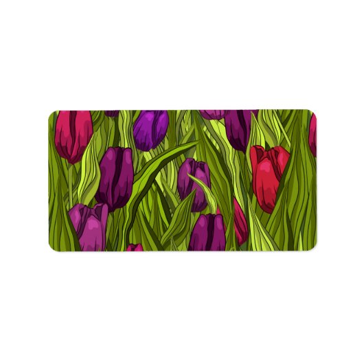 Tulpen Adressaufkleber (Vorne)