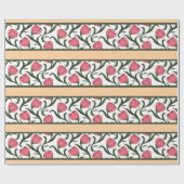 Tulpen auf Aprikose Geschenkpapier (Flach)