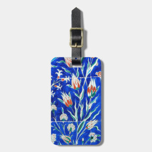 Tulpen auf Blau Gepäckanhänger