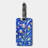 Tulpen auf Blau Gepäckanhänger (Rückseite vertikal)
