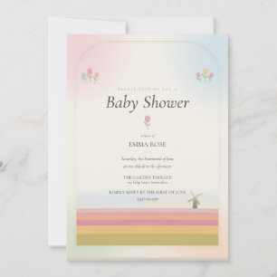 Tulpen-Baby-Einladung