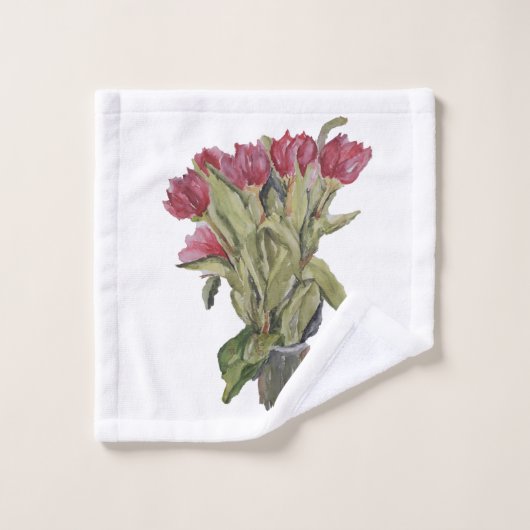 Tulpen  badhandtuch set (Waschlappen)