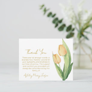 Tulpen-Beerdigungs-Dankeskarten Trauer  Dankeskarte