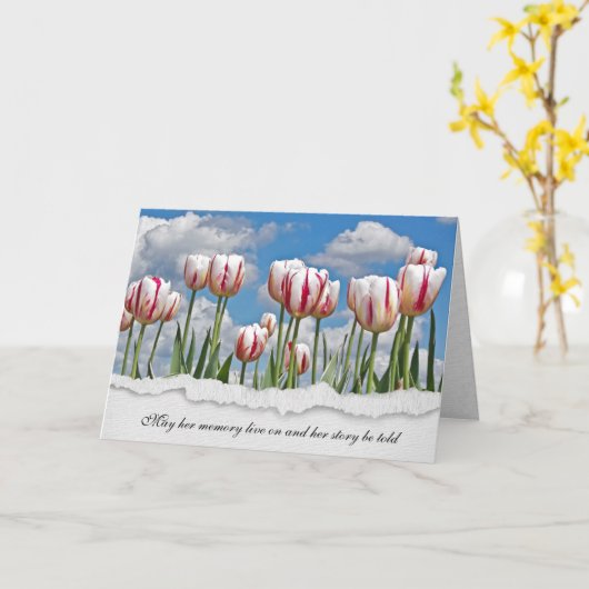 Tulpen-Beileid Karte (Gelbe Blume)