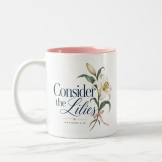 Tulpen betrachten Christliche rosa Akzent-Tasse Zweifarbige Tasse