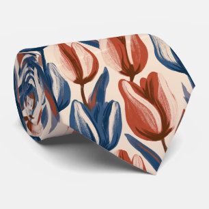 Tulpen-Blumen-Ehemann-Hochzeitskleidung Krawatte