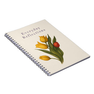 Tulpen-Blumen-Notizbuch Natur-Tagebuch zum Schre Notizblock