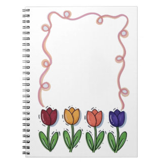 Tulpen-Blumen-Notizbuch Notizblock