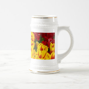 Tulpen-Blumen-Stein personalisiert Gelbe Tulpen Fl Bierglas