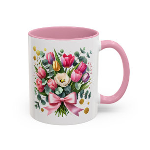 Tulpen-Blumen-Tasse Frühling-Blumen-Geschenk-Tasse Tasse