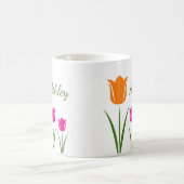 Tulpen-Blumen-Tassen Kaffeetasse (Mittel)