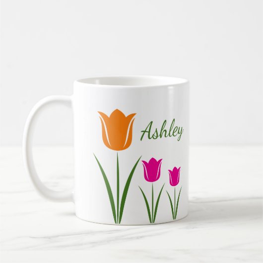 Tulpen-Blumen-Tassen Kaffeetasse (Links)