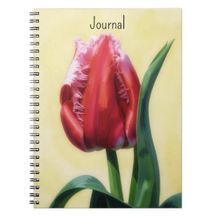 Tulpen-Blumenkunst-Blumentagebuch Personalisieren Notizblock