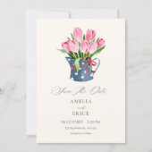 Tulpen Blumenstrauß Save The Date (Vorderseite)
