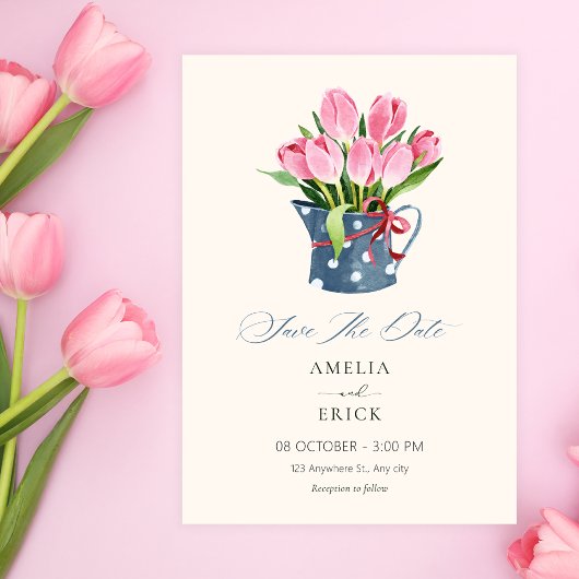 Tulpen Blumenstrauß Save The Date