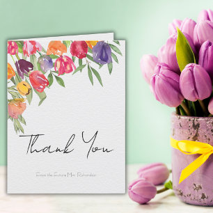 Tulpen Brautparty Dankeskarten Dankeskarte