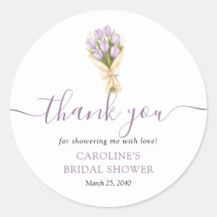 Tulpen Brautparty-Geschenk: Sie ist vom Markt Runder Aufkleber