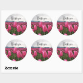 Tulpen Dankeschön Runder Aufkleber (Blatt)