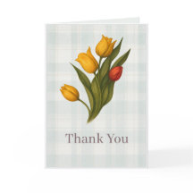 Tulpen Dankeskarten | Elegante Florale Notiz