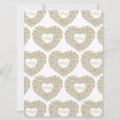 Tulpen, die eine Herzhochzeit gezeichnet haben Einladung (Rückseite)