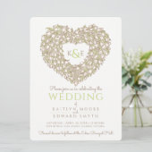 Tulpen, die eine Herzhochzeit gezeichnet haben Einladung (Stehend Vorderseite)