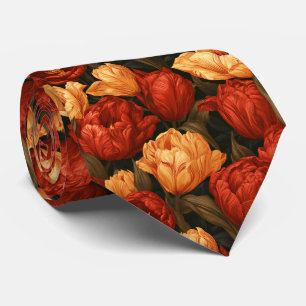 Tulpen-Druck Vater Bräutigam Retro-Hochzeit Krawatte