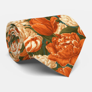 Tulpen-Druck Vater-Tag Wildblumen-Hochzeit Krawatte