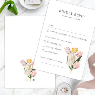 Tulpen Elegant Antwortkarte RSVP Karte
