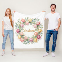 Tulpen-Eukalyptus-Kranz, Shalom Watercolor Gold