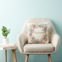 Tulpen-Eukalyptus-Kranz, Shalom Watercolor Gold