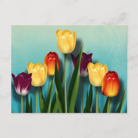 Tulpen Feiertagspostkarte (Vorderseite)